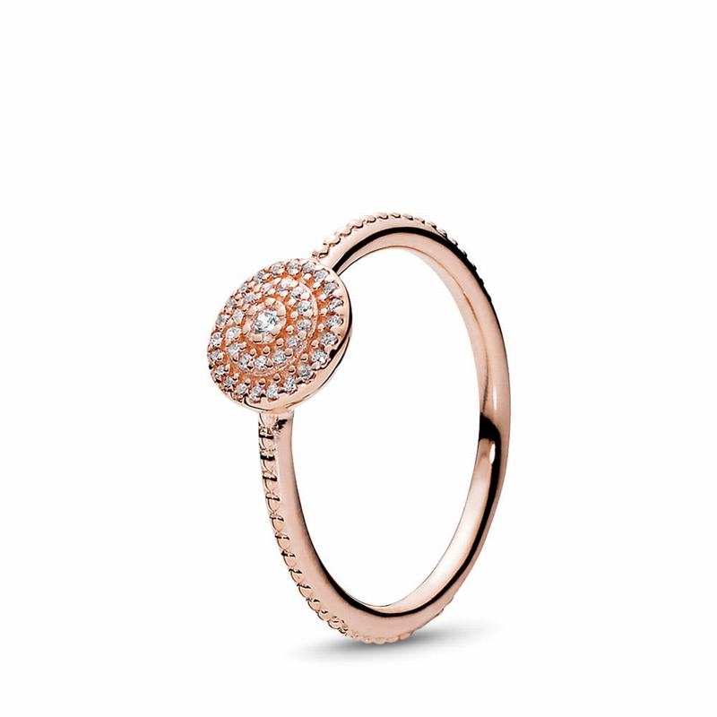 Pandora Australia Radiant Elegance Stackable Ring - Pandora Rose™ | NQWZYR736